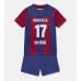 Barcelona Marcos Alonso #17 Babykleding Thuisshirt Kinderen 2023-24 Korte Mouwen (+ korte broeken)